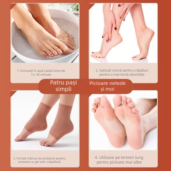 Protector de călcâie cu gel, antiderapant, șosete de protecție pentru călcâi, unisex, lungime jumătate
