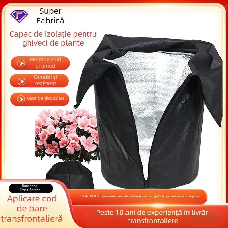 Capac de izolație din plastic, respirabil, pentru ghivece – protecție pentru plante de grădină și pomi fructificeri, absorbție de apă