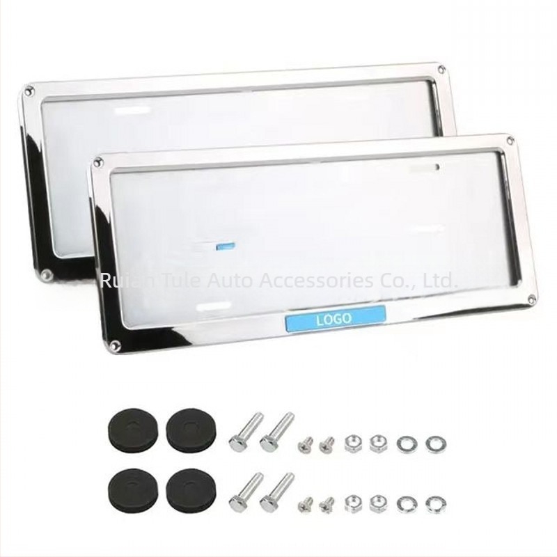 Ramă pentru plăcuța de înmatriculare din aliaj de aluminiu pentru vehicule, 406x158 mm, TM-RB-19, montaj pe capotă
