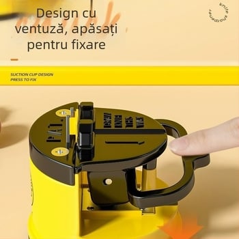 Little Yellow Duck Piatră de ascuțit pentru uz casnic – Dispozitiv rapid cu ventuză mini pentru cuțite de bucătărie