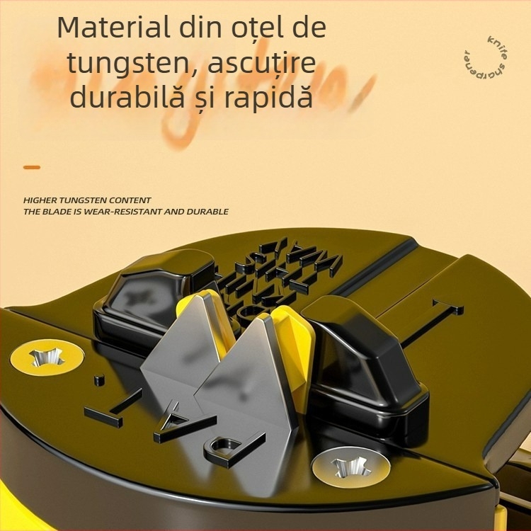 Little Yellow Duck Piatră de ascuțit pentru uz casnic – Dispozitiv rapid cu ventuză mini pentru cuțite de bucătărie