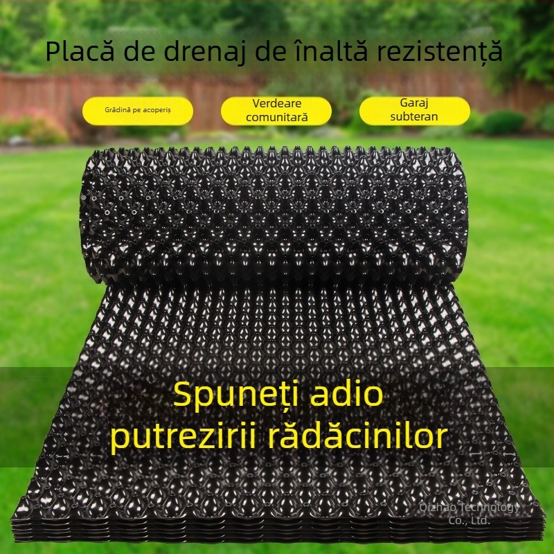 Placă de drenaj pentru grădini de pe acoperiș, pentru cultivarea legumelor, placă de stocare a apei pentru înverzirea acoperișului, filtrare, barieră radiculară cu două fețe, controlul rădăcinilor
