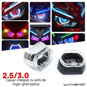 Capac de far LED cu Angel Eye pentru 2.5/3.0 inch, cu ghid de lumină integrat