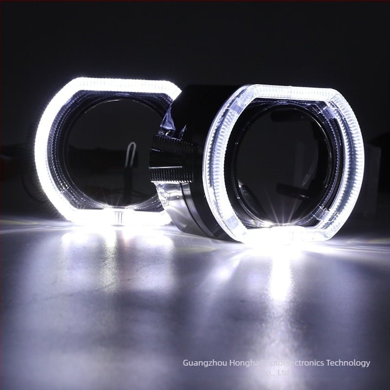 Capac de far LED cu Angel Eye pentru 2.5/3.0 inch, cu ghid de lumină integrat