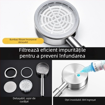 Set duș din oțel inox SUS304 cu presiune și încălzitor de apă pentru baie