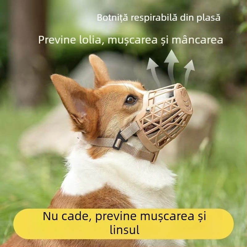 Botniță pentru câini, împotriva mușcării și mestecării, potrivită pentru câini mari, medii și mici; botniță Teddy pentru câini, protecție împotriva mușcăturii și lătrat