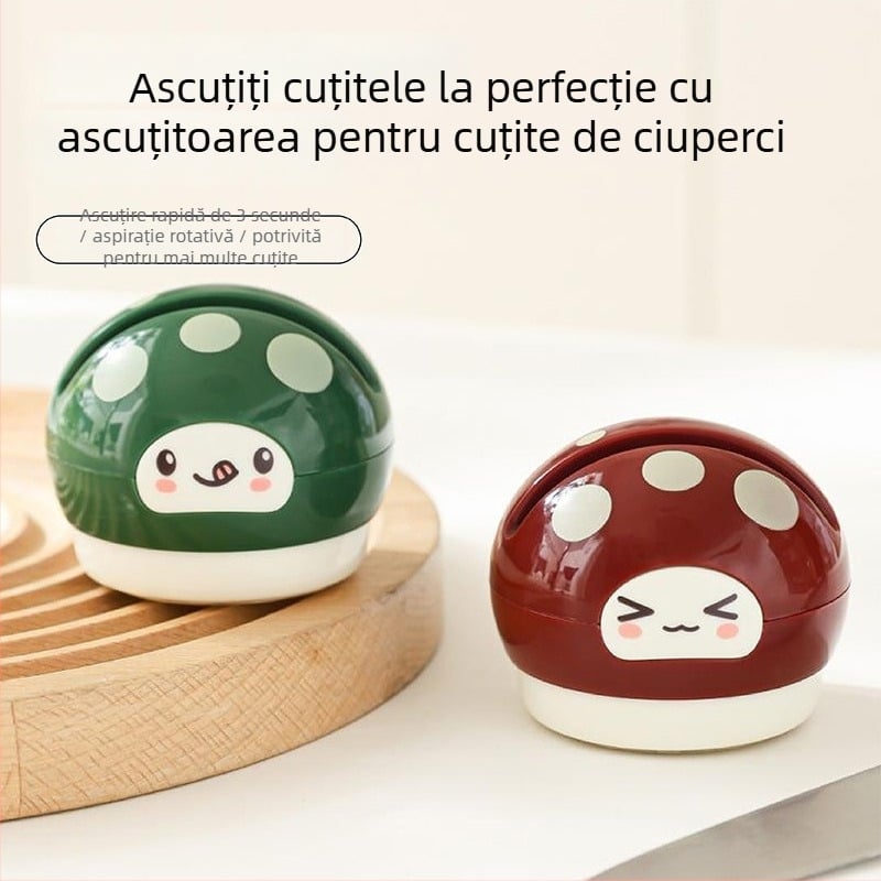 Piatră de ascuțit pentru cuțite, în formă de ciupercă, montaj pe perete pentru bucătărie, cupă de vid din oțel wolfram, personalizabil