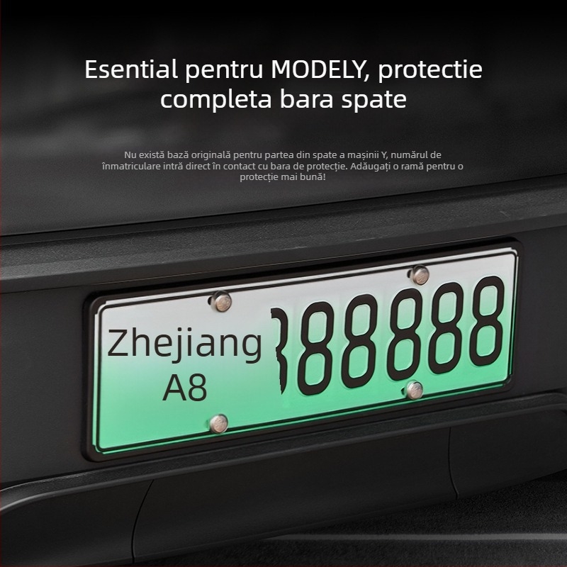 Suport suspendat pentru cadrul plăcii de înmatriculare – Tesla Model Y și Model 3 (versiune nouă)