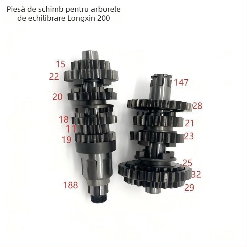 Loncin CBPCGP200 ansamblu ax echilibru motor – ax principal și ax auxiliar cu angrenaje