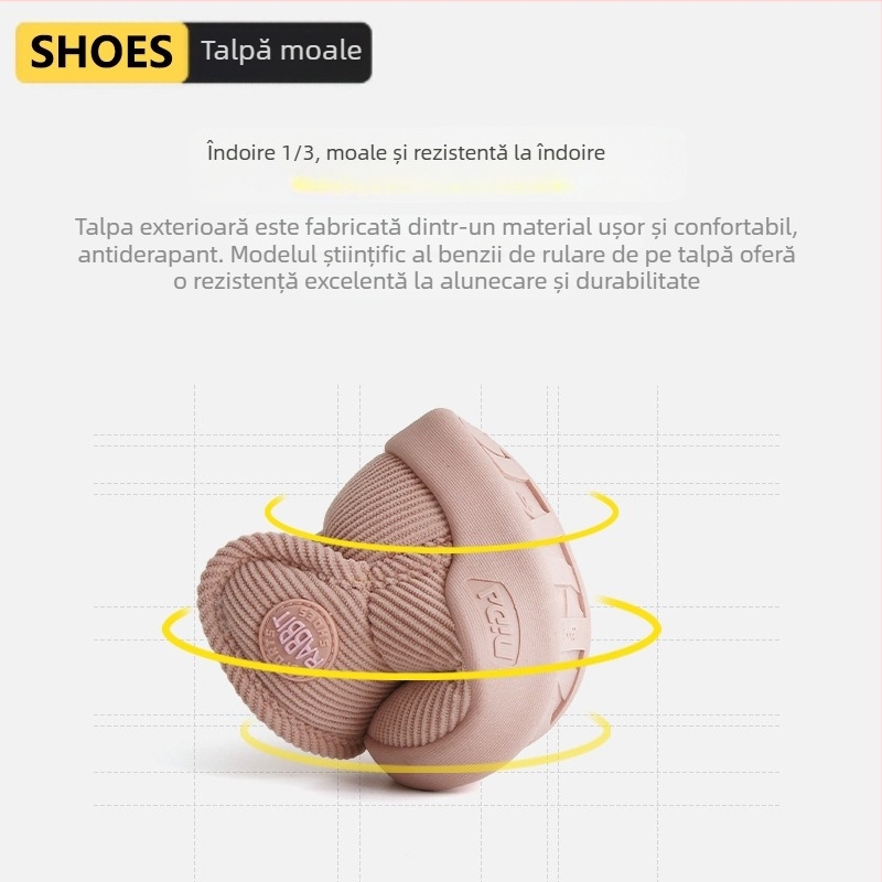 Ghete de iarnă pentru copii, căptușite cu blană, talpă moale, pentru zăpadă, 1–6 ani