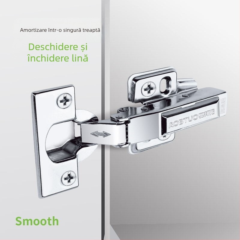 Balama pentru dulap din oțel inoxidabil 304, grosime 2,0 mm, amortizor silențios, rezistent la apă pentru bucătărie