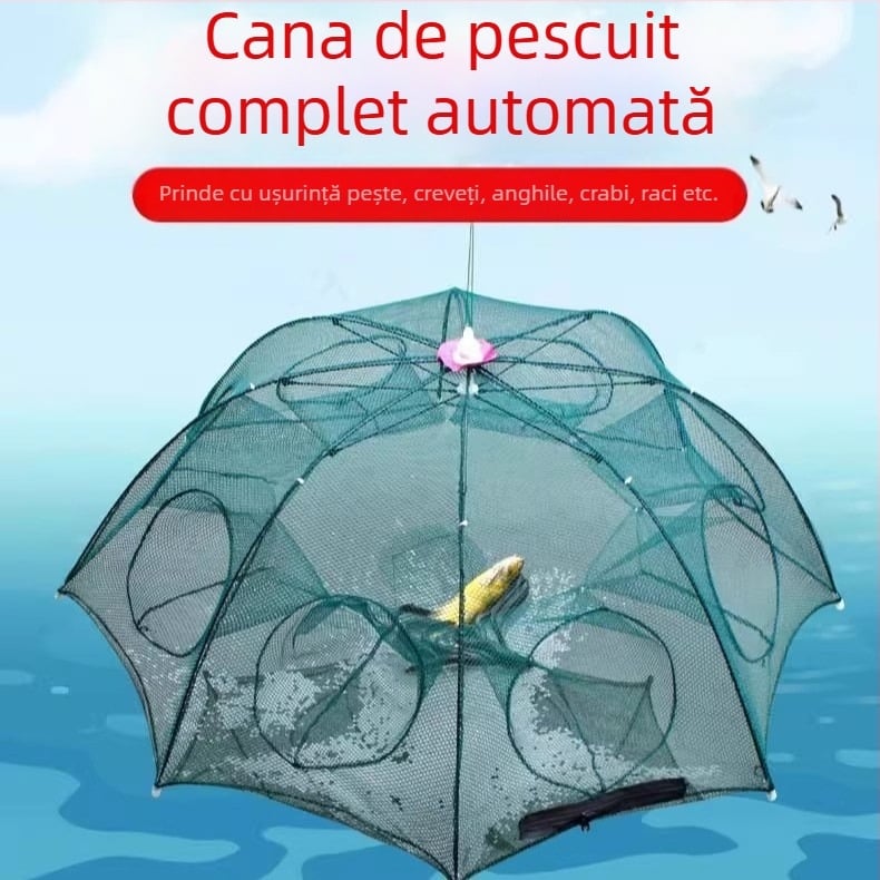 Cușcă pliabilă pentru creveți – plasă de pescuit în aer liber