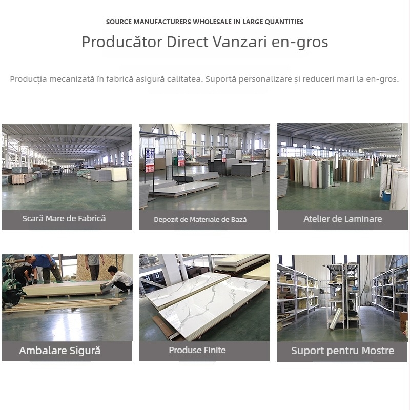 Panou decorativ perete din PVC, finisaj lucios, efect marmură, acoperire UV