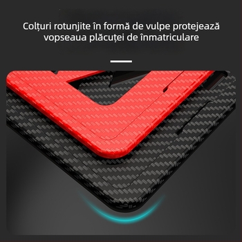 Ramă pentru plăcuța de înmatriculare, cu aspect fibră de carbon, universală pentru vehicule cu energie nouă – accesorii de modificare