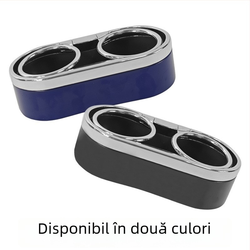 Suport pentru ceașcă pe bordul mașinii, cu un raft de depozitare cu două compartimente pentru termos și băuturi