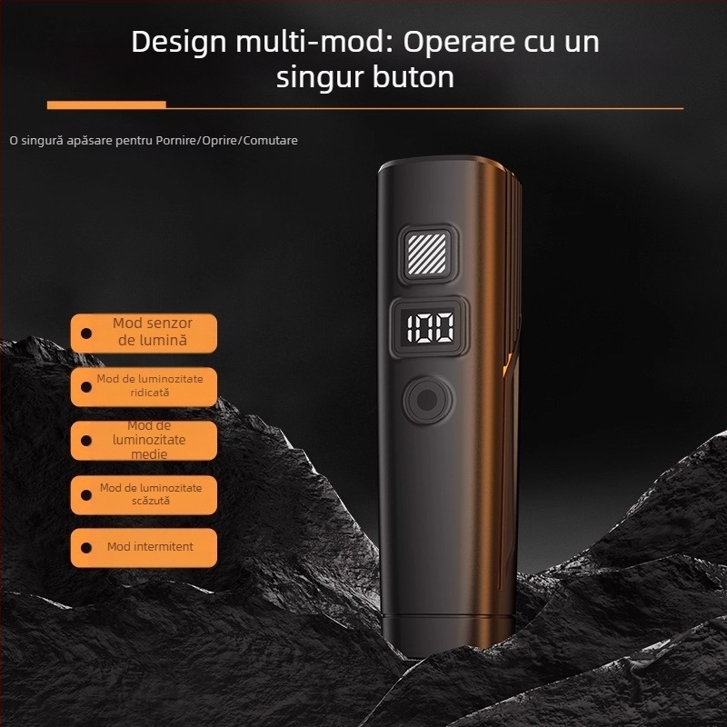 Set de lumini pentru bicicletă: far frontal și lumină spate, impermeabil, USB-C, baterie de 1200mAh, montare cu eliberare rapidă, pentru plimbări nocturne