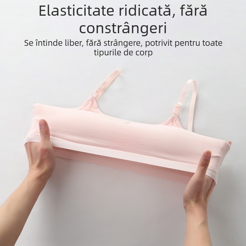 Sutien de antrenament din bumbac pentru fete, 9–16 ani, cupă 3/4, confortabil