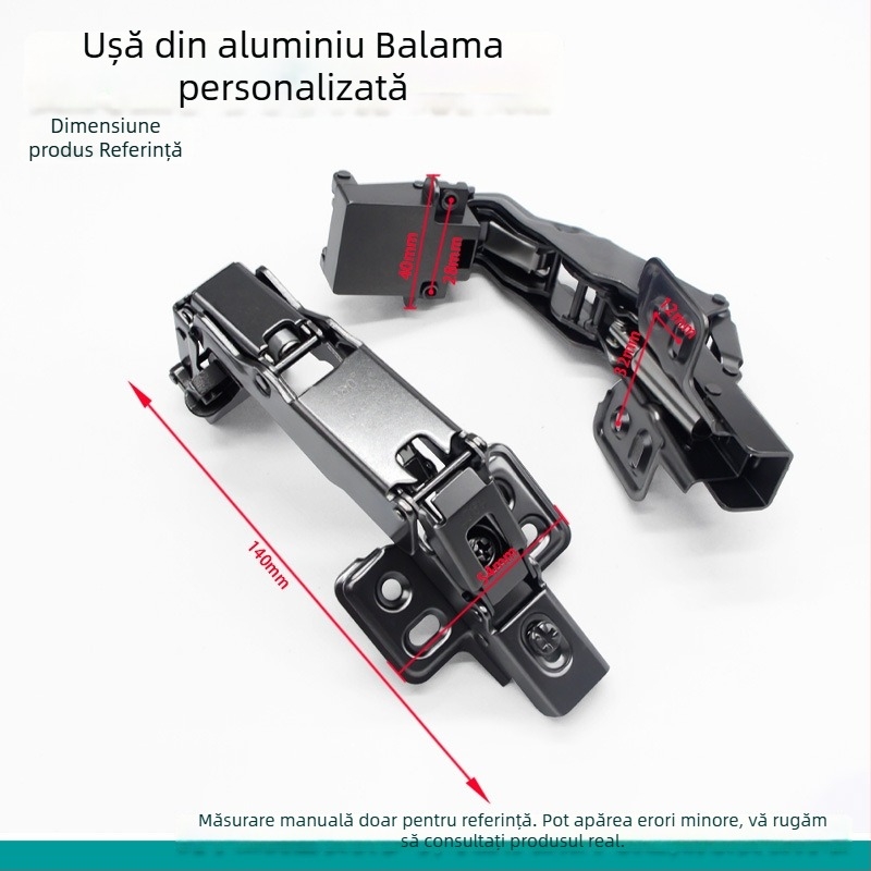 Ușă cu ramă din aluminiu, balama cu amortizare la 180°, dulap de colț, ramă subțire minimalistă, ușă de sticlă