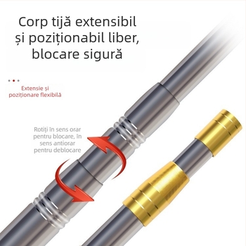 Tijă telescopică din oțel inoxidabil pentru plasă de pescuit, 3–4 m, robustă