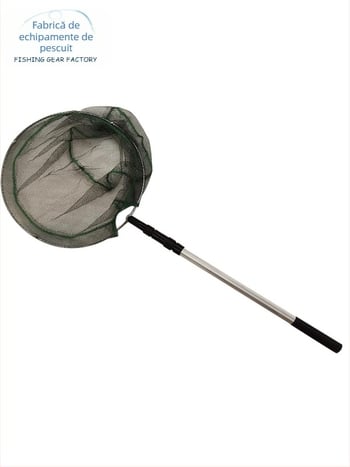 Set de prut pentru plasă din aliaj de aluminiu, cu cap de plasă din fier solid, echipament de pescuit, 1,2 m sau 2,5 m
