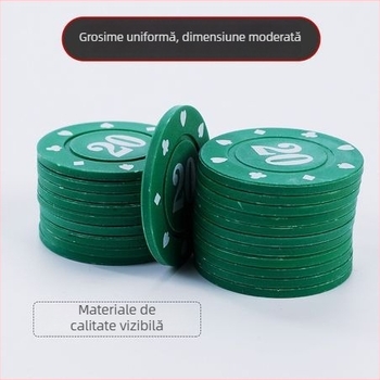 Set de 100 bucăți de jetoane mixte de poker pentru Texas Hold’em și Mahjong – pentru sala de jocuri