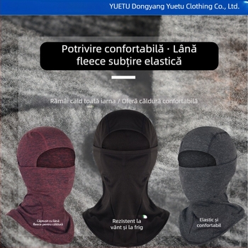 Balaclavă cu căptușeală din fleece pentru ciclism în aer liber, protecție împotriva vântului, glugă pentru schi și căptușeală pentru cască