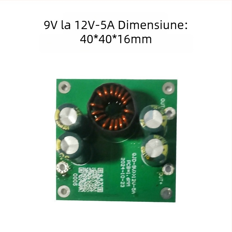 Placă invertor DC-AC pentru convertirea 12V în AC24V cu module boost multiple: 9V–24V către AC24V 3A; modul boost DC 9V–24V 5A; modul boost DC36V 24V–36V 5A.