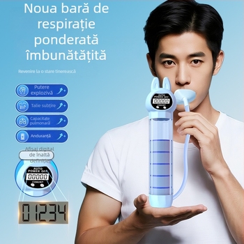 Nouă halteră de respirație portabilă pentru antrenament abdominal, crește capacitatea pulmonară, tonifică mușchii abdominali și linia abdomenului, întărește mușchii podelei pelvine și mușchii faciali.