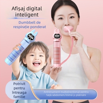 Nouă halteră de respirație portabilă pentru antrenament abdominal, crește capacitatea pulmonară, tonifică mușchii abdominali și linia abdomenului, întărește mușchii podelei pelvine și mușchii faciali.