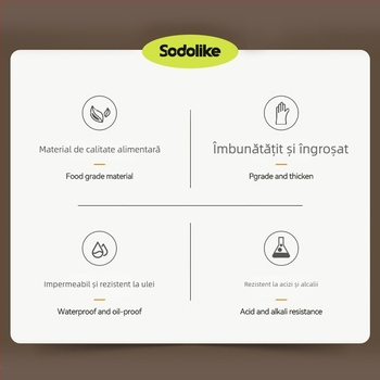 Sodolike mănuși nitril, de calitate alimentară, pentru bucătărie și spălat vase, de unică folosință, lungime extinsă, rezistente la ulei
