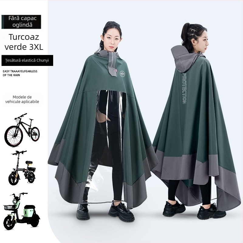 Poncho de ploaie pentru adulți, acoperire integrală, gros, pentru motociclete electrice, respirabil