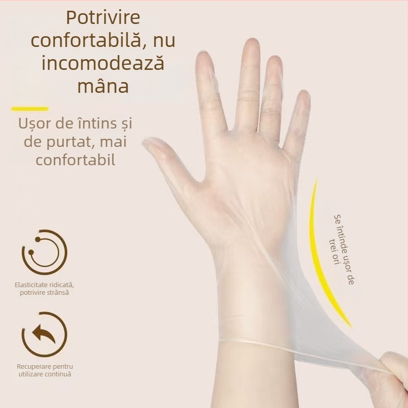 Mănuși de unică folosință din PVC impermeabile, pentru saloane de înfrumusețare, potrivite pentru pedicură, masaj, tratamente corporale și tatuaje cosmetice.