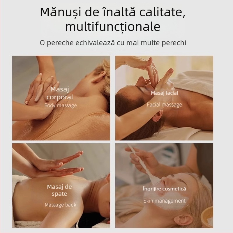 Mănuși de unică folosință din PVC impermeabile, pentru saloane de înfrumusețare, potrivite pentru pedicură, masaj, tratamente corporale și tatuaje cosmetice.