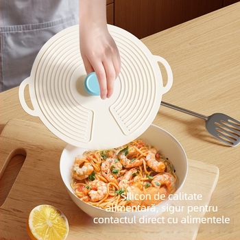 Capac din silicon alimentar pentru păstrarea prospețimii, în mai multe dimensiuni, capac anti-stropire pentru cuptorul cu microunde, bucătărie și frigider, etanșare împotriva prafului