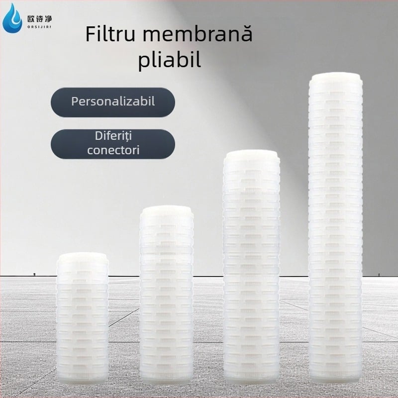 Element filtrant pliabil din PP cu membrană microporoasă, precizie înaltă 0,1 mm, 0,22/0,45 mm, tip presiune plată, 10/20/30/40 inch