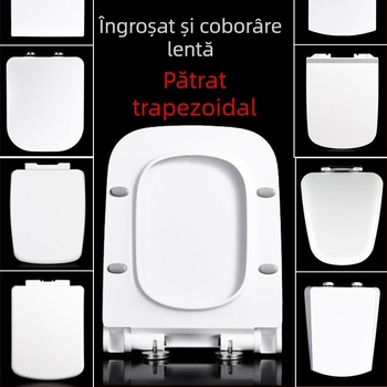 Capac de toaletă pătrat, universal, îngroșat și durabil, adaptabil la scaune trapezoidale, din rășină uree-formaldehidă