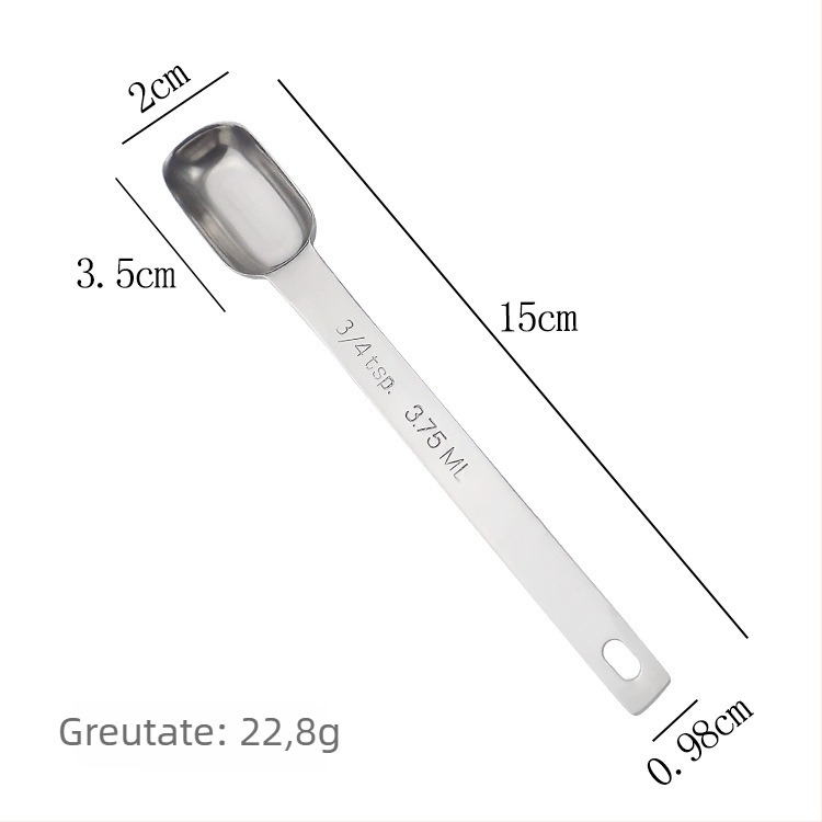 Set de linguri de măsurare din oțel inoxidabil 304, formă pătrată, cu scală de măsurare, pentru bucătărie și coacere