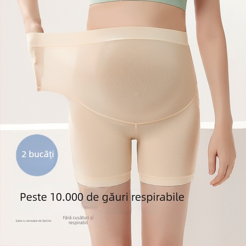Colanți de maternitate siguri, subțiri pentru vară, fără cusături, cu susținere a abdomenului