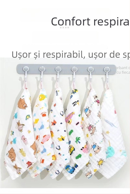 Set de 5 prosoape Seersucker din bumbac 100% pentru curățare intimă la femei, absorbante, fără scame, moi, pătrate