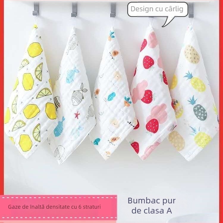Set de 5 prosoape Seersucker din bumbac 100% pentru curățare intimă la femei, absorbante, fără scame, moi, pătrate