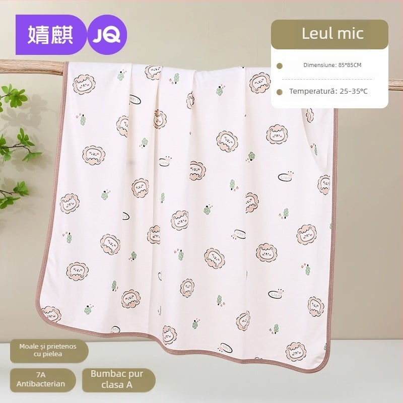 Jingqi Pătură de Înfășat pentru Nou-născuți din Bumbac 100% – Subțire, Toate Sezoanele, Tip A