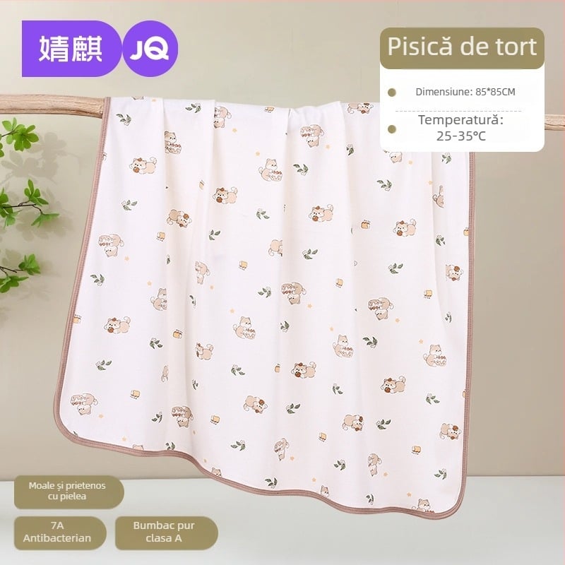 Jingqi Pătură de Înfășat pentru Nou-născuți din Bumbac 100% – Subțire, Toate Sezoanele, Tip A