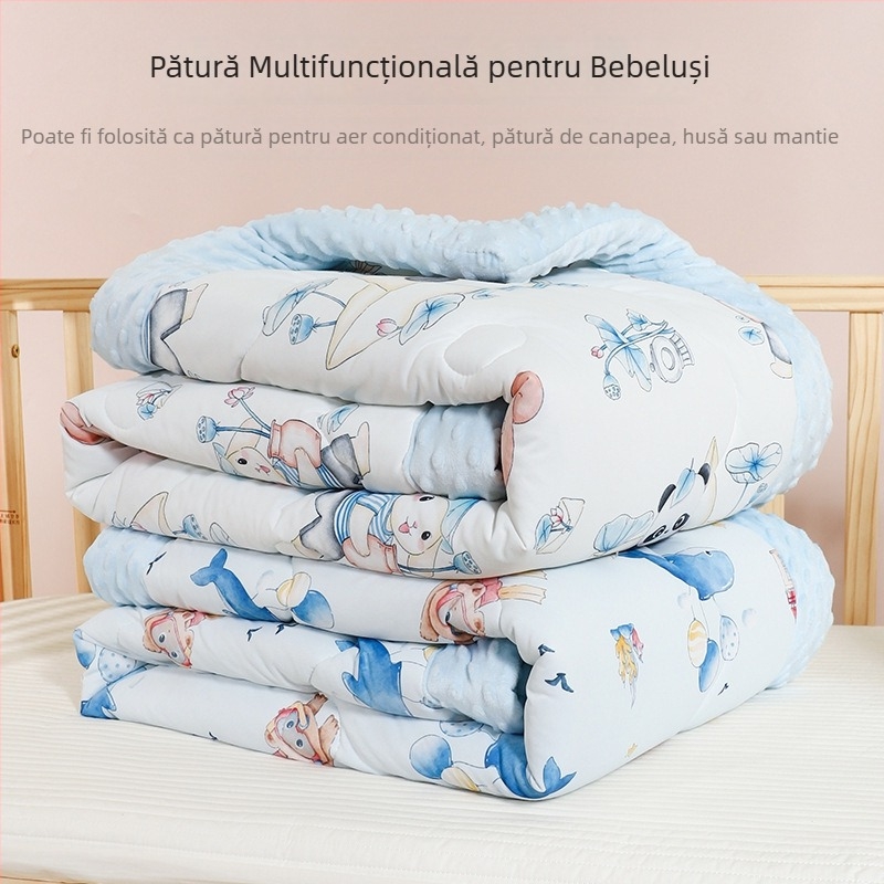 Pătură de alinare din bumbac tricotat pentru nou-născuți și copii