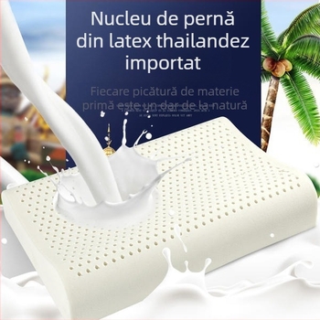 Perne din latex natural cu particule de masaj pentru sprijinirea gâtului și îngrijirea coloanei cervicale