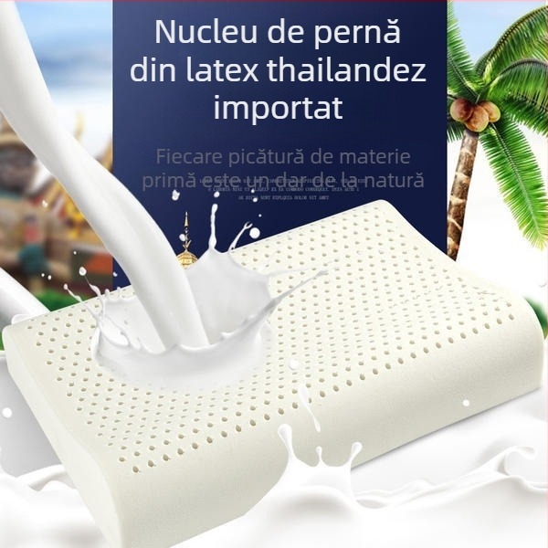 Perne din latex natural cu particule de masaj pentru sprijinirea gâtului și îngrijirea coloanei cervicale
