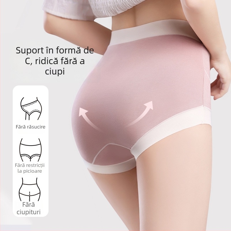 Chiloți de maternitate, talie înaltă, pentru sarcină timpurie și tardivă, plus size, căptușeală de 100% bumbac, antibacterian, suport pentru abdomen