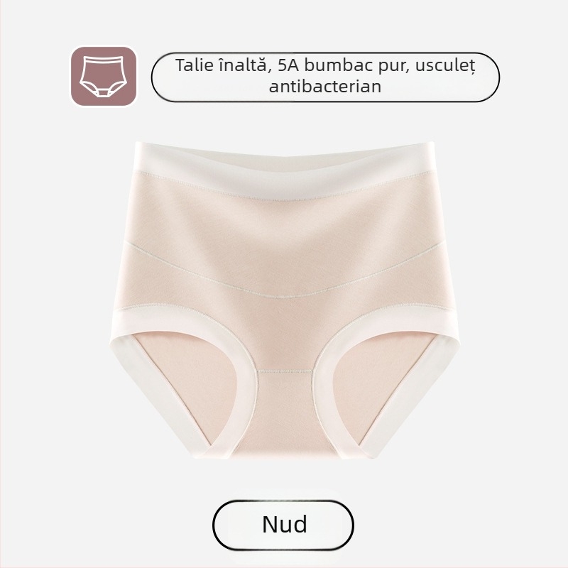 Chiloți de maternitate, talie înaltă, pentru sarcină timpurie și tardivă, plus size, căptușeală de 100% bumbac, antibacterian, suport pentru abdomen