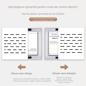 Tablou decorativ pentru cutia de contoare electrice cu decupaje, versiune verticală pentru cutia multimedia, capac minimalist modern pentru panoul de joasă tensiune