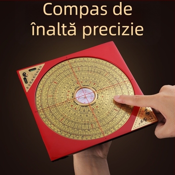 Busolă din alamă cu disc Bagua, instrument decorativ de înaltă precizie