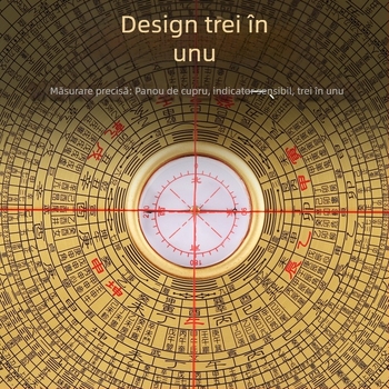 Busolă din alamă cu disc Bagua, instrument decorativ de înaltă precizie